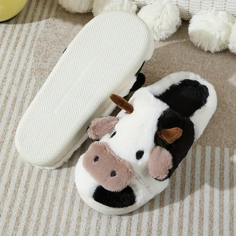 Cozy Cow Plush Slippers