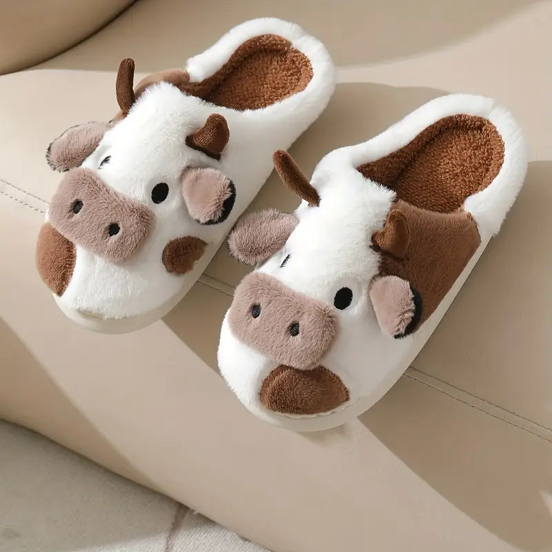 Cozy Cow Plush Slippers
