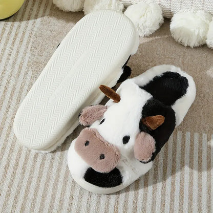 Cozy Cow Plush Slippers
